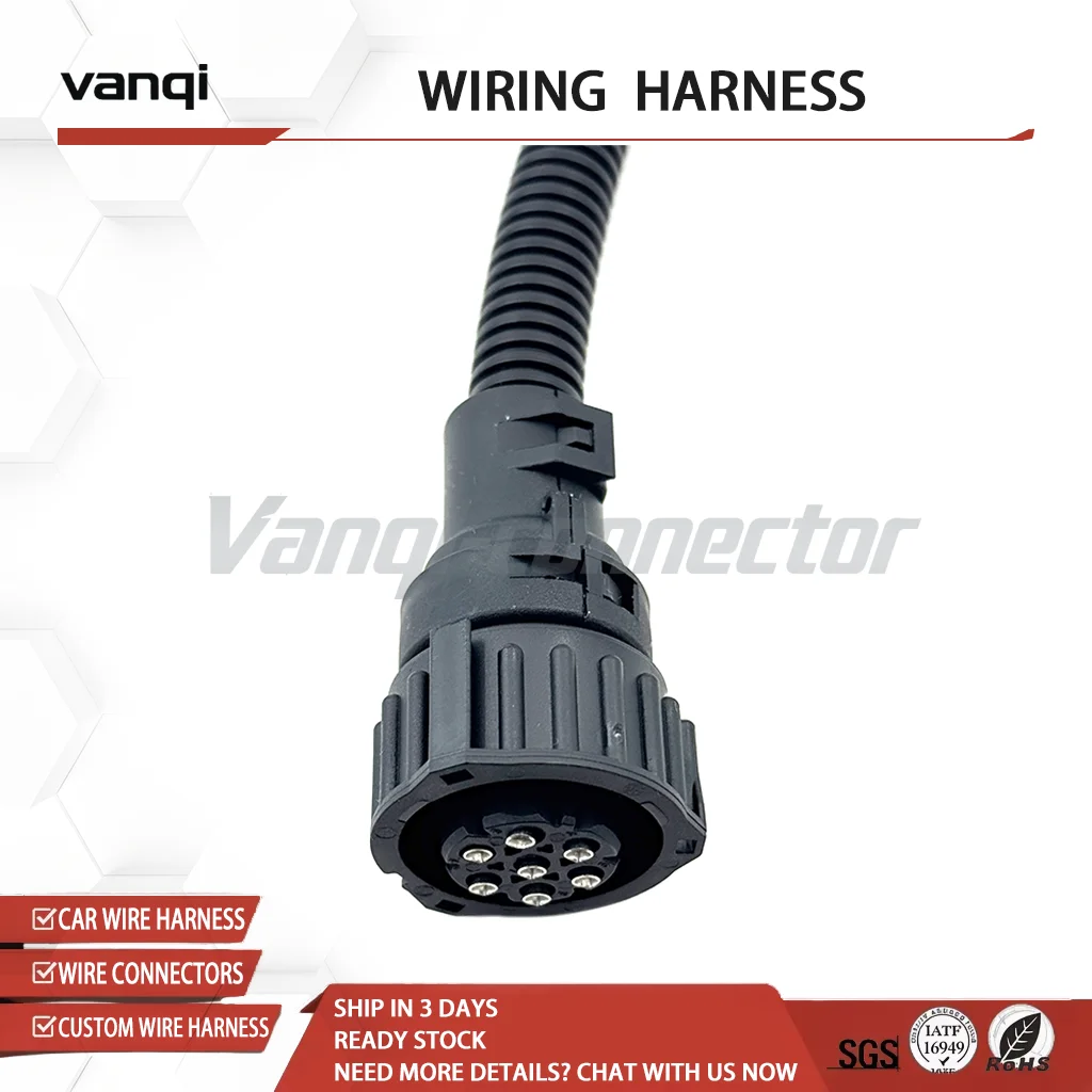 50set 967650-1 7Pin 11.4mm Pitch IP69K Sealed Automotive Connector Female Housing Black PBT Car Plug