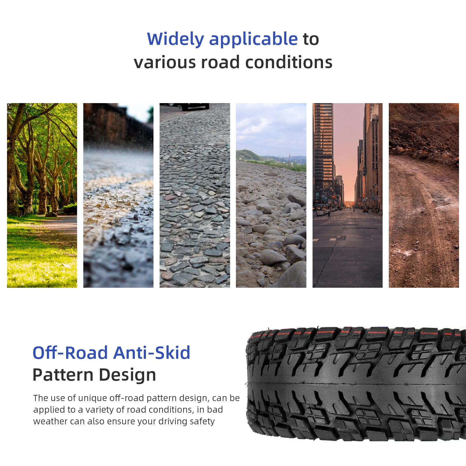 Ulip 90/65-6.5 Off-road Self-Repairing Tubeless Tyre With Goo For Dualtron Thunder Speedual Plus Zero 11X Electric Scooters