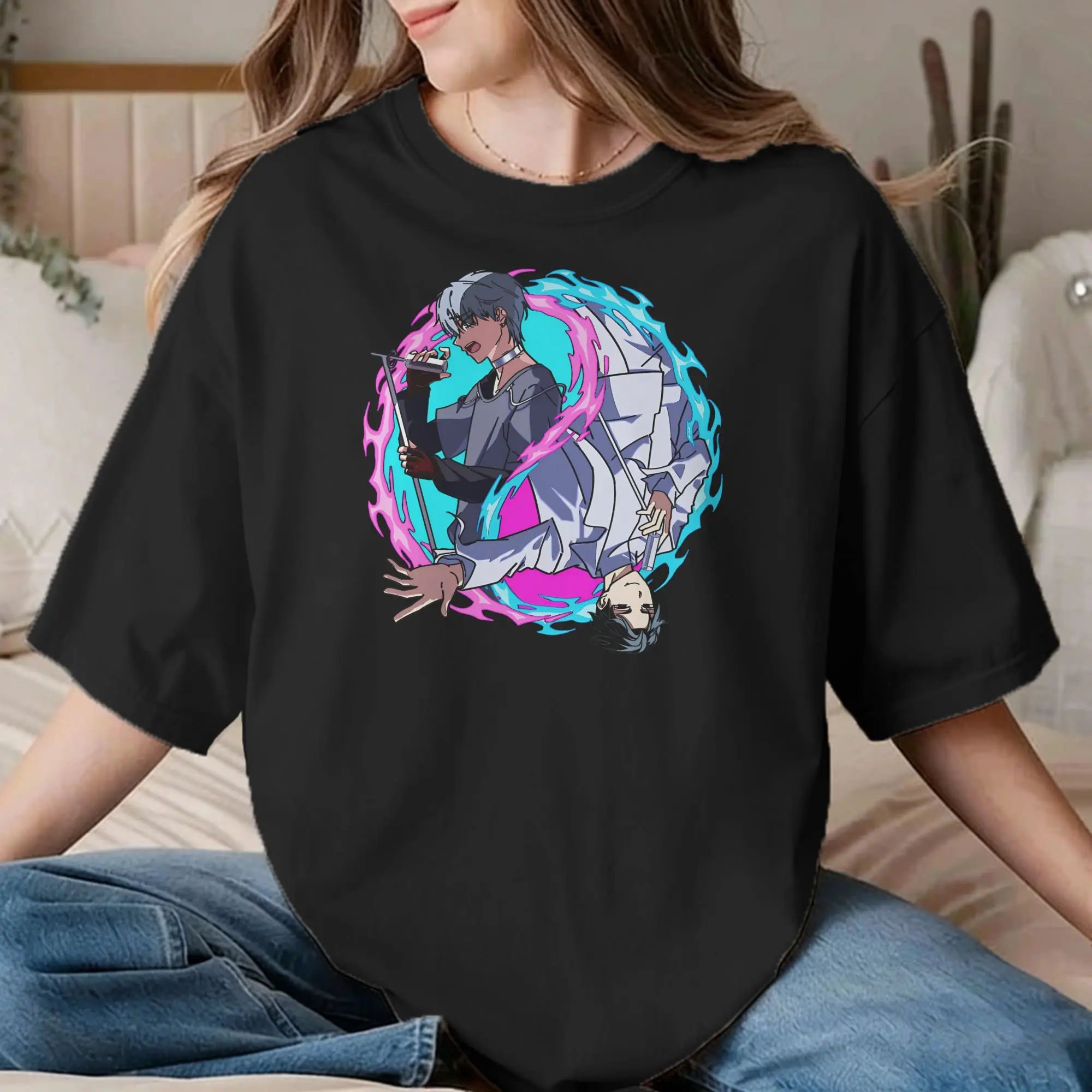 Alien Stage Till x Ivan 2  T-Shirt Men Women  Fashion Pure Cotton Tee Shirt Round Neck Short Sleeve T Shirts Party Clothing