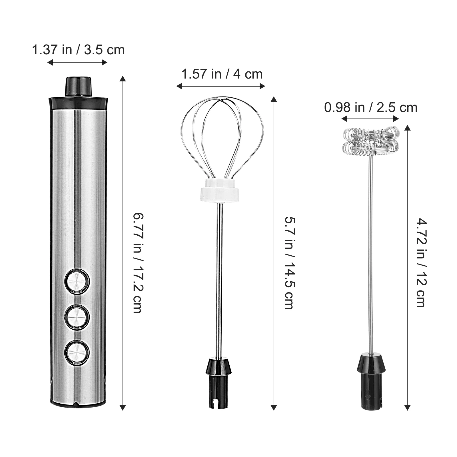 Mini Handheld Electric Milk Frother Coffee Mixer Blender Kitchen Gadgets Stainless Steel Abs Plastic Smart Appliances