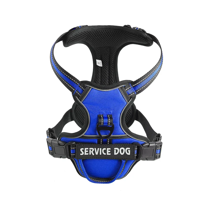 Reflective Nylon Dog Harness Vest Breathable Adjustable Pet Vest_voghion.com