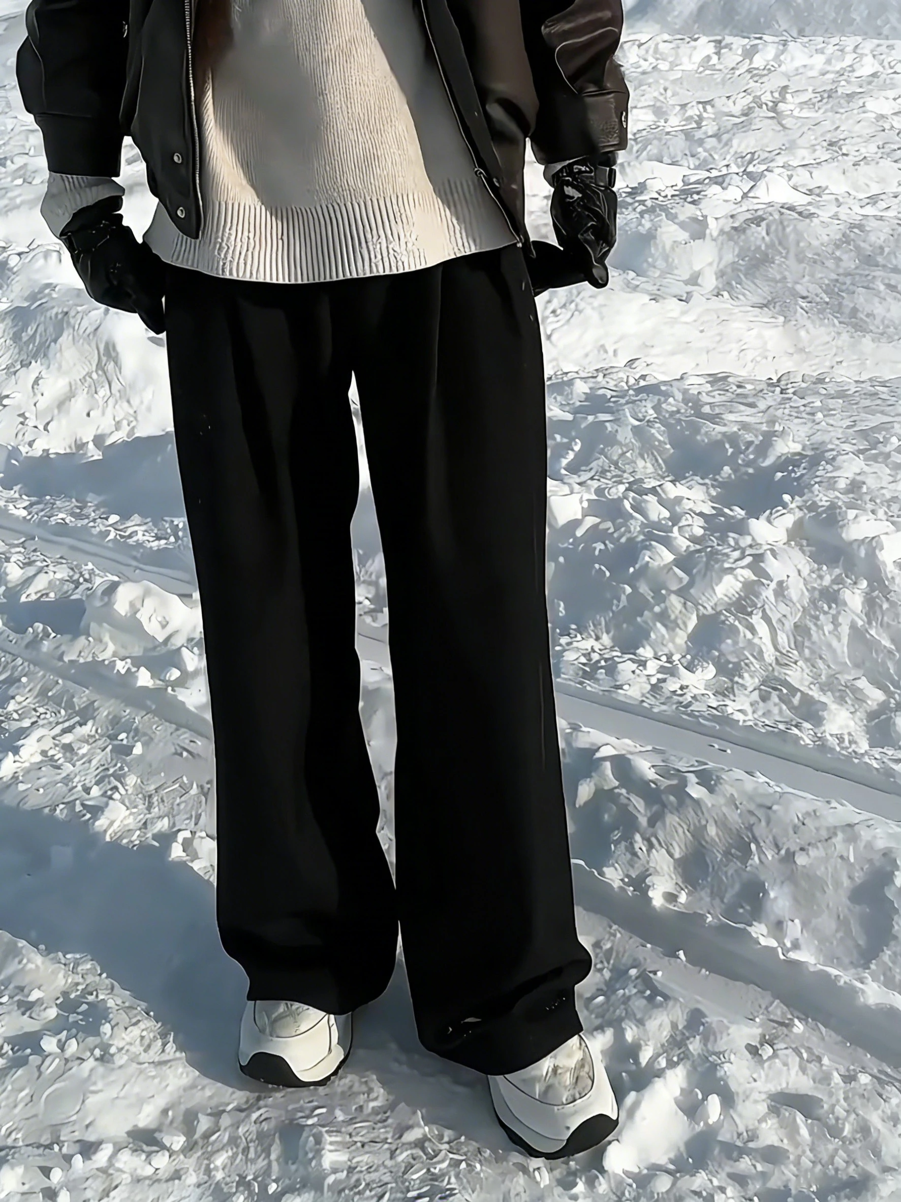 

Брюки на подкладке Bla Fce, мужские осенне-зимние прямые повседневные брюки, плиссированные драпированные брюки с ножом, ощущение высокого класса