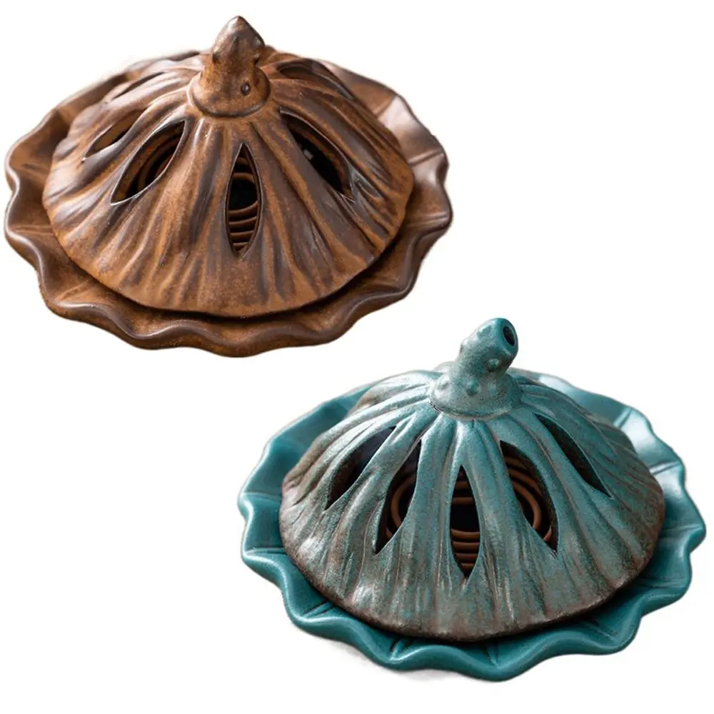 Heat-resistant Incense Burner Holder Handcrafted Flower Statue Incense Burning Stand Anti-slip Insulation Censer Plate Ornaments