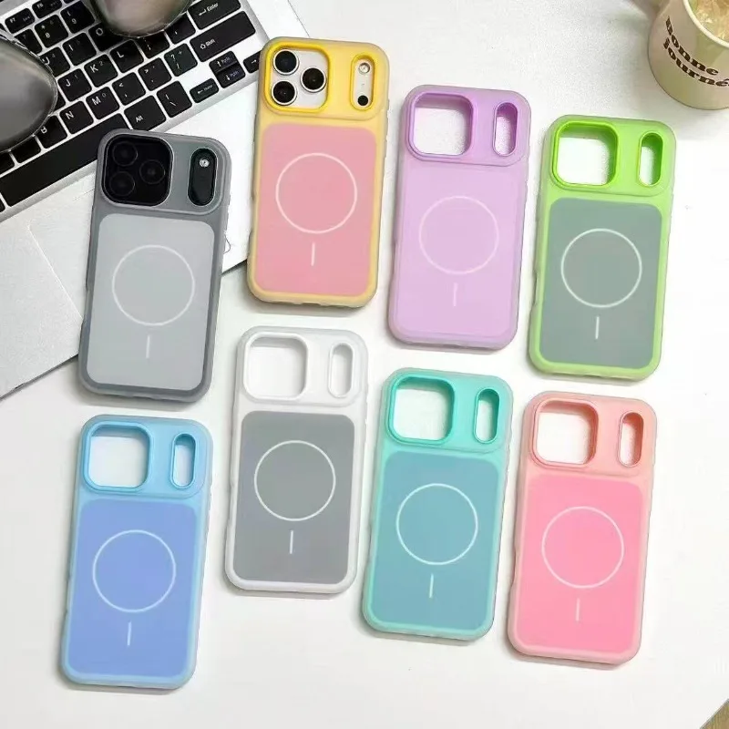 Coque de luxe en gelée couleur mate effet peau pour iPhone 18 Pro Max 17 16 15 14 13 compatible MagSafe, recharge sans fil, design créatif, coque souple de niche