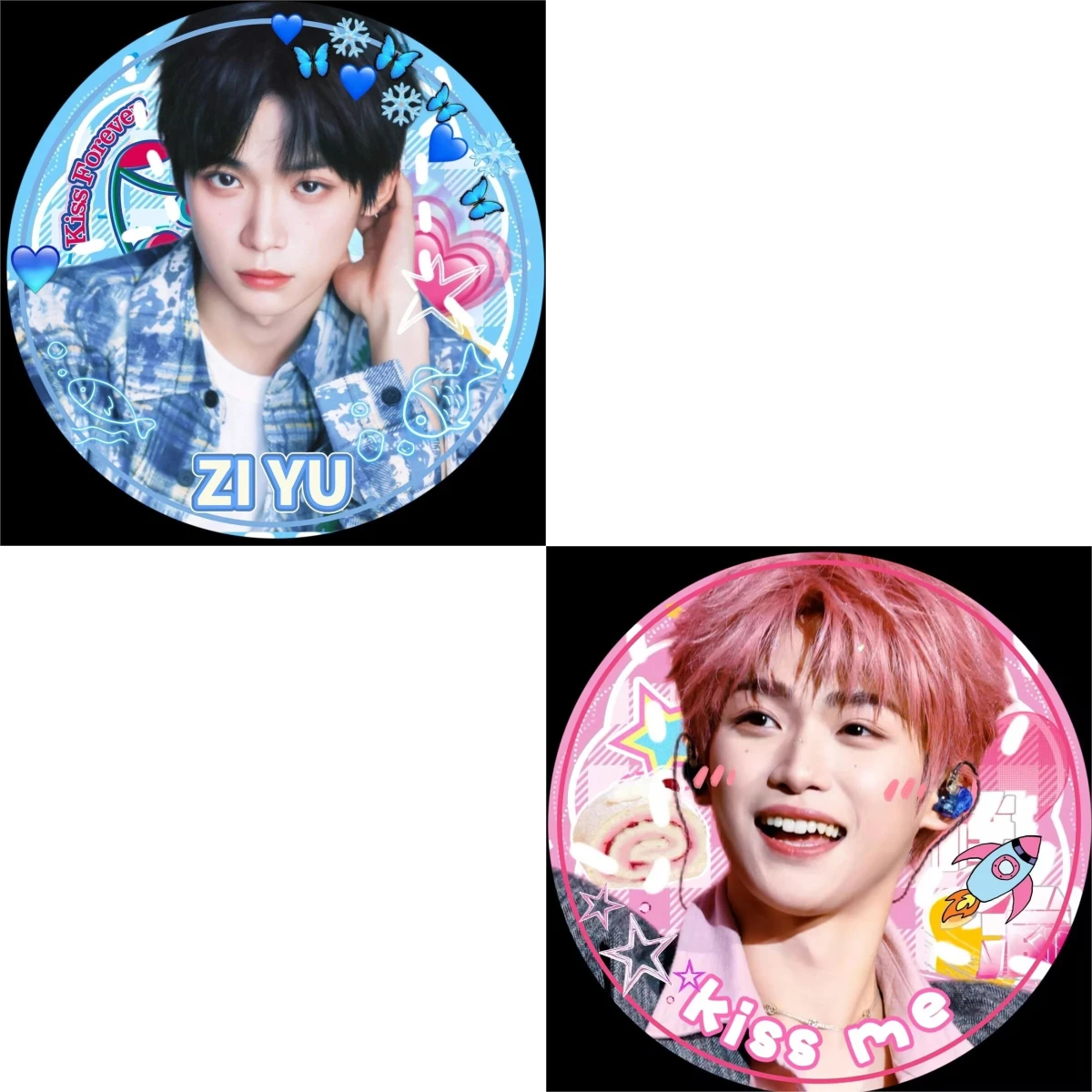 

The new "Reverse Love" Ziyu doujin peripheral 58mm tinplate badge Ba Ji student support gift Gu Zi