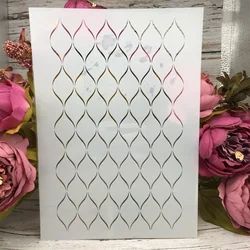 A4 29cm Wavy Shaped DIY Layering Stencils Wall Painting Scrapbook Coloring Embossing Album Decorative Paper Card Template