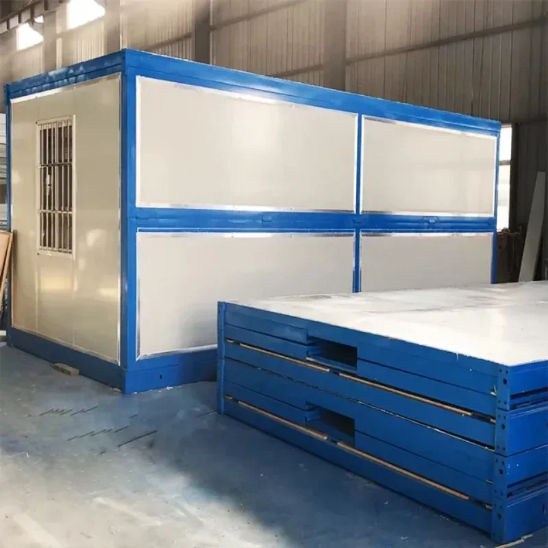 Recipiente plegable Residencia Residencia plegable portátil prefabricada modular de bajo costo Residencia de contenedor plegable de oficina de 20 pies