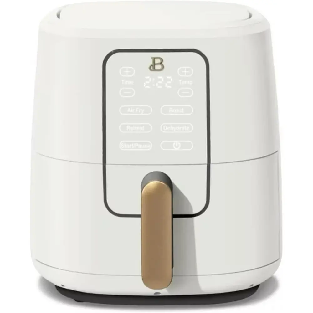 

B - 6-Quart Digital Air ryer, TurboCrisp Technology, 4 Presets, 170°-400°, Non-Stick, Dishwasher Sae, 1750 Watt. (WHITE ICING)