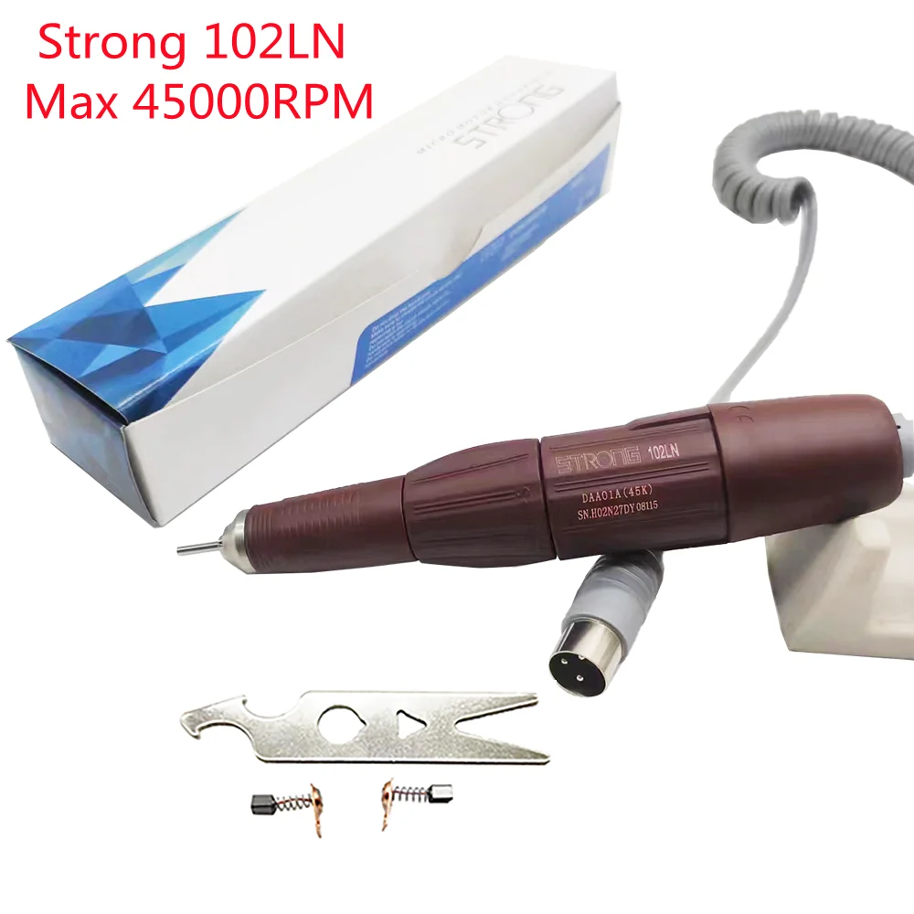 10 Typle Electric Drill Pen 35K 45K Strong 105L 102L Handle for All STRONG210 90 Marathon Micromotor Milling Cutter for Manicure