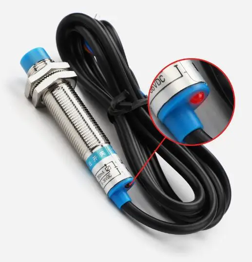 DC10-30V M12 3wires PNP/NPN metal inductive sensor,inductive proximity switch,Limit switch,detection 2mm/4mm