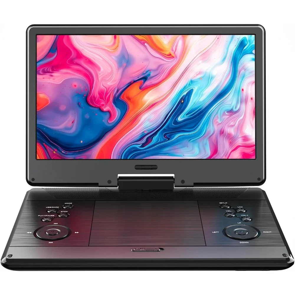 

‌15.7" Portable DVD Player with 14.1" HD Screen, 5-Hour Battery, HDMI, WiFi, USB, SD Card - Supports Multiple Formats