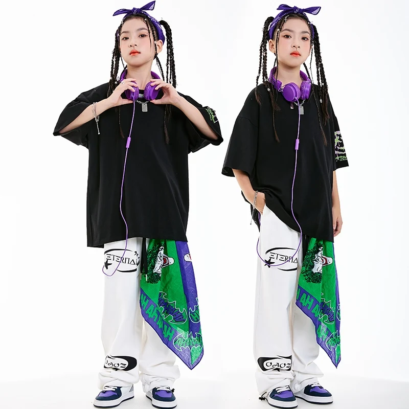

2025 Jazz Dance Outfit For Boys Girls Sports Top Pants Hiphop Suit Children Practice Clothes Street Dance Stage Costumes DN20450