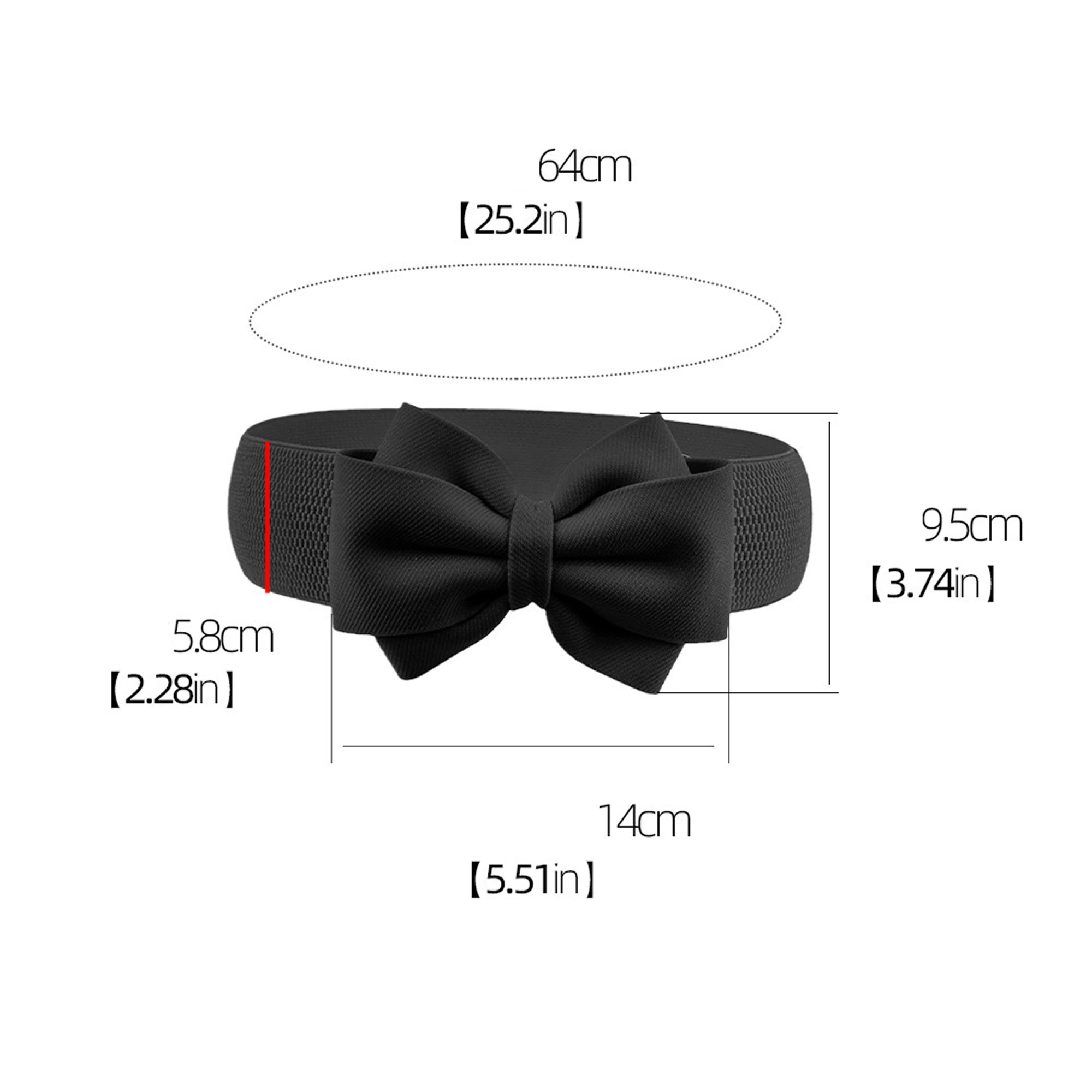 Cintura elastica in vita da donna alla moda con ampio design a cinch per abiti eleganti maglioni e jeans