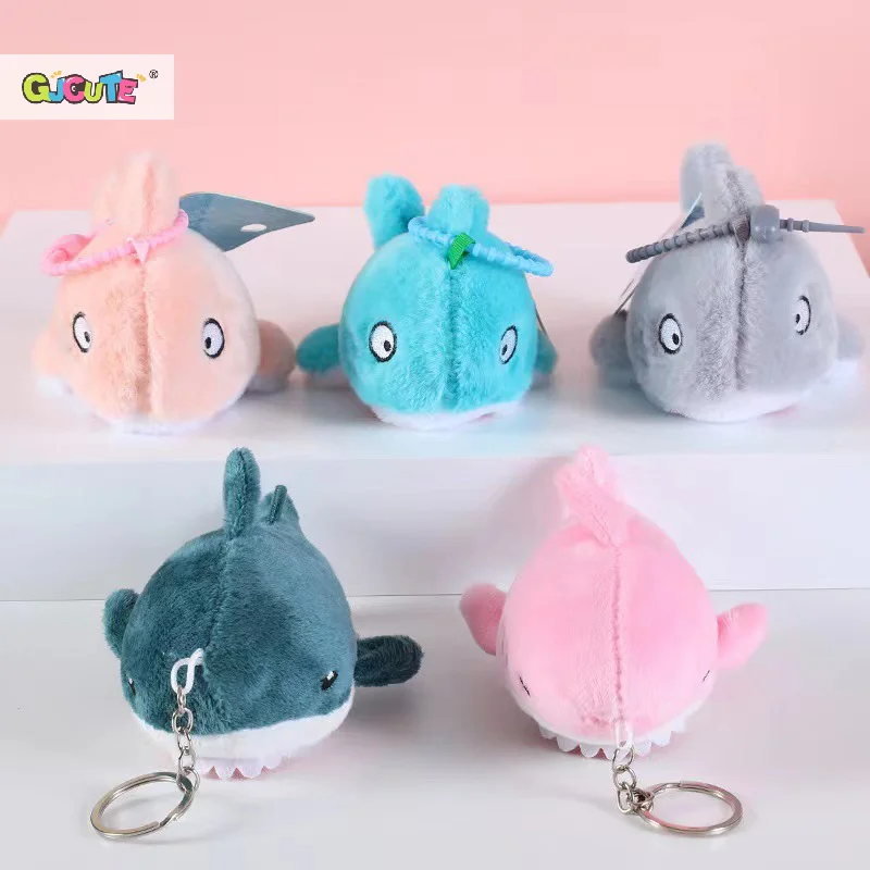 1Pcs Creative Funny Cute Little Shark Keychain Plush Doll Pendant Couple Girl Bag Decoration Birthday Gift