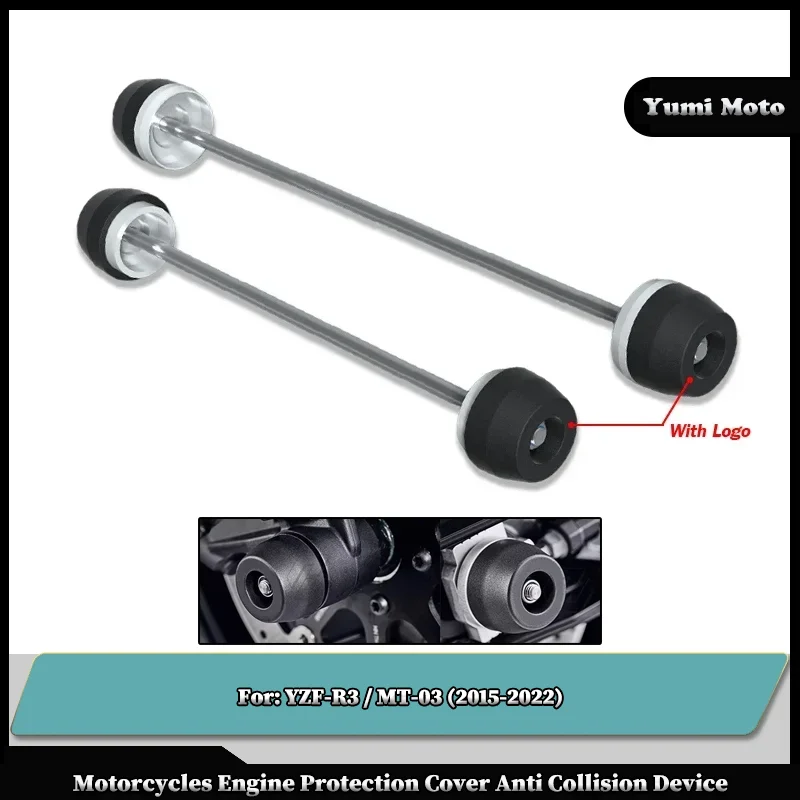 

Motorcycle Front Wheel Rear Wheel Crash Slider Pads Motorcycle Spindle Bobbins For YAMAHA YZFR3 MT03 YZF-R3 MT-03 2015-2022