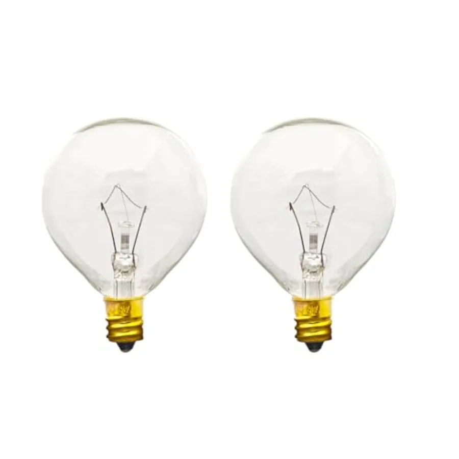 

Wax Warmer Bulbs G50 25W E12 Light Bulbs for Full-Size Scentsy Warmers, Candle Warmer Lamp Bulb 2400K 160Lm Warm White