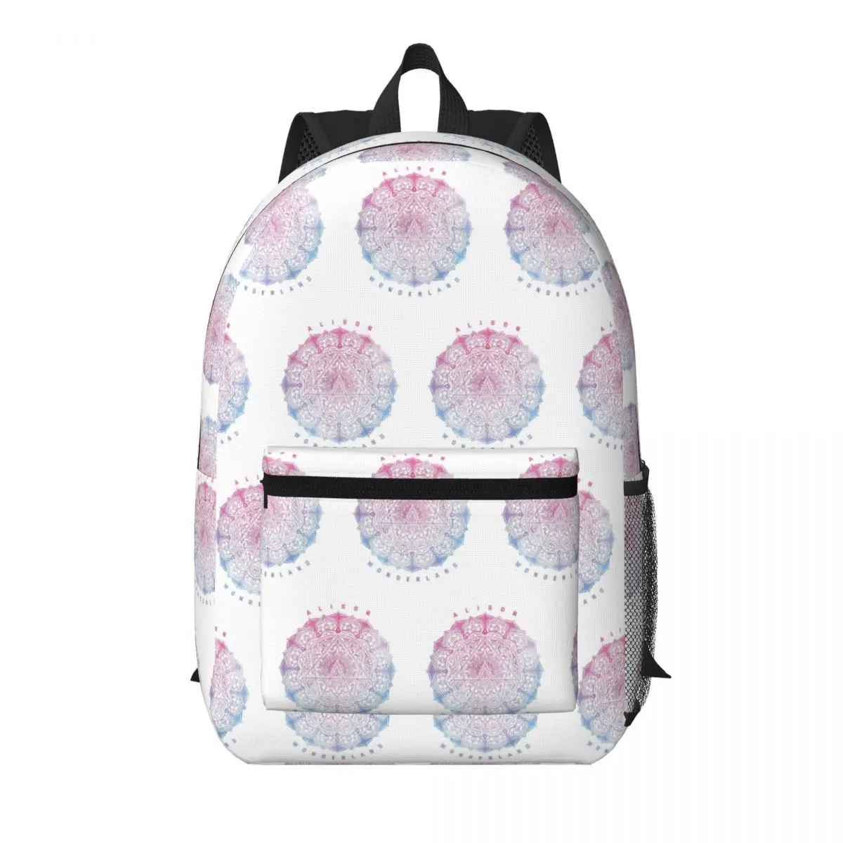 

Alison Wonderland Mandal Student Backpack School Bag Hiking Travel Daypack for Boys Girls Bookbag Shoulder Bags