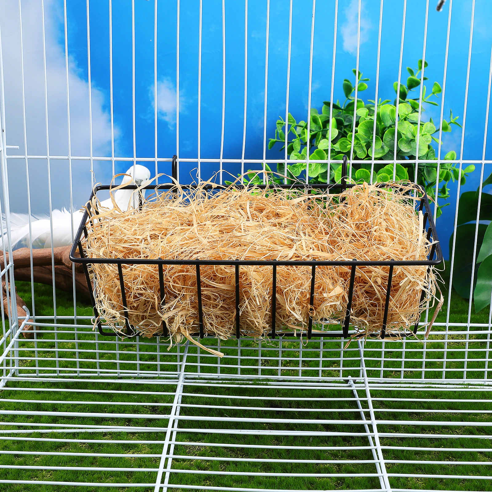 

2pcs Rabbit Hay Multi-Function Wear-Resistant Bunny Feeder Large Capacity Pet Cage Supplies Hanging Hay Racks For Guinea Pigs