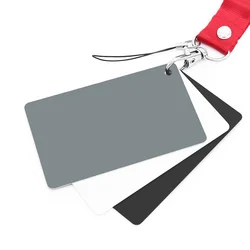 White Balance 18% Gray Cards Set W/ Strap for Correct Exposure Photography Accessories DSLR Digital Camera Color Reference Tool