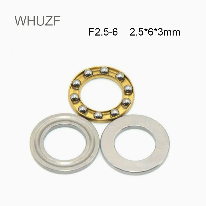 10/20pcs Pratical Miniature Thrust Bearings F2.5-6M Metal Axial Ball Bearing Set For Hardware Accessories 2.5x6x3mm