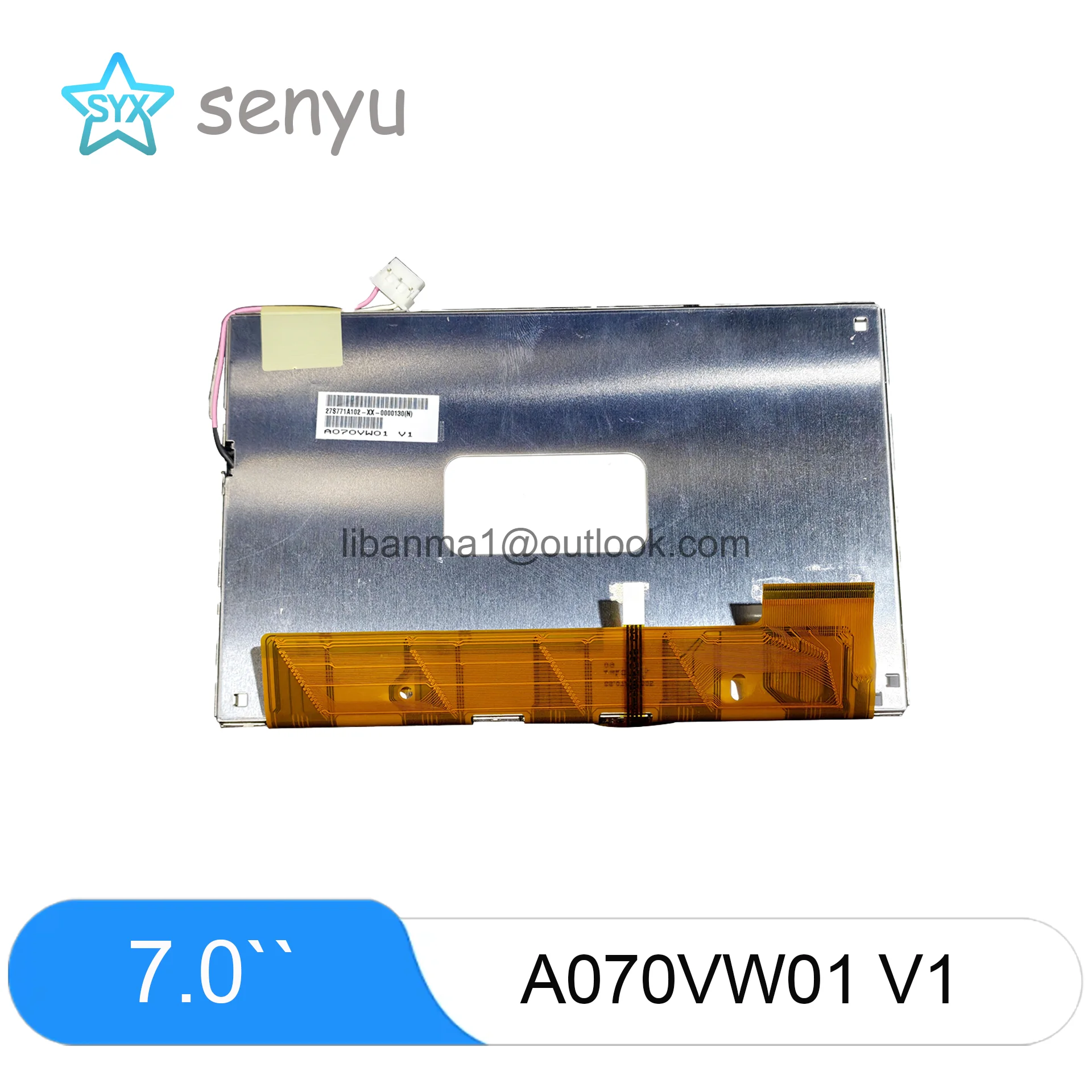 7 inch AUO LCD Panel A070VW01 V1 Display Screen For Car Navigation & HMI Controller