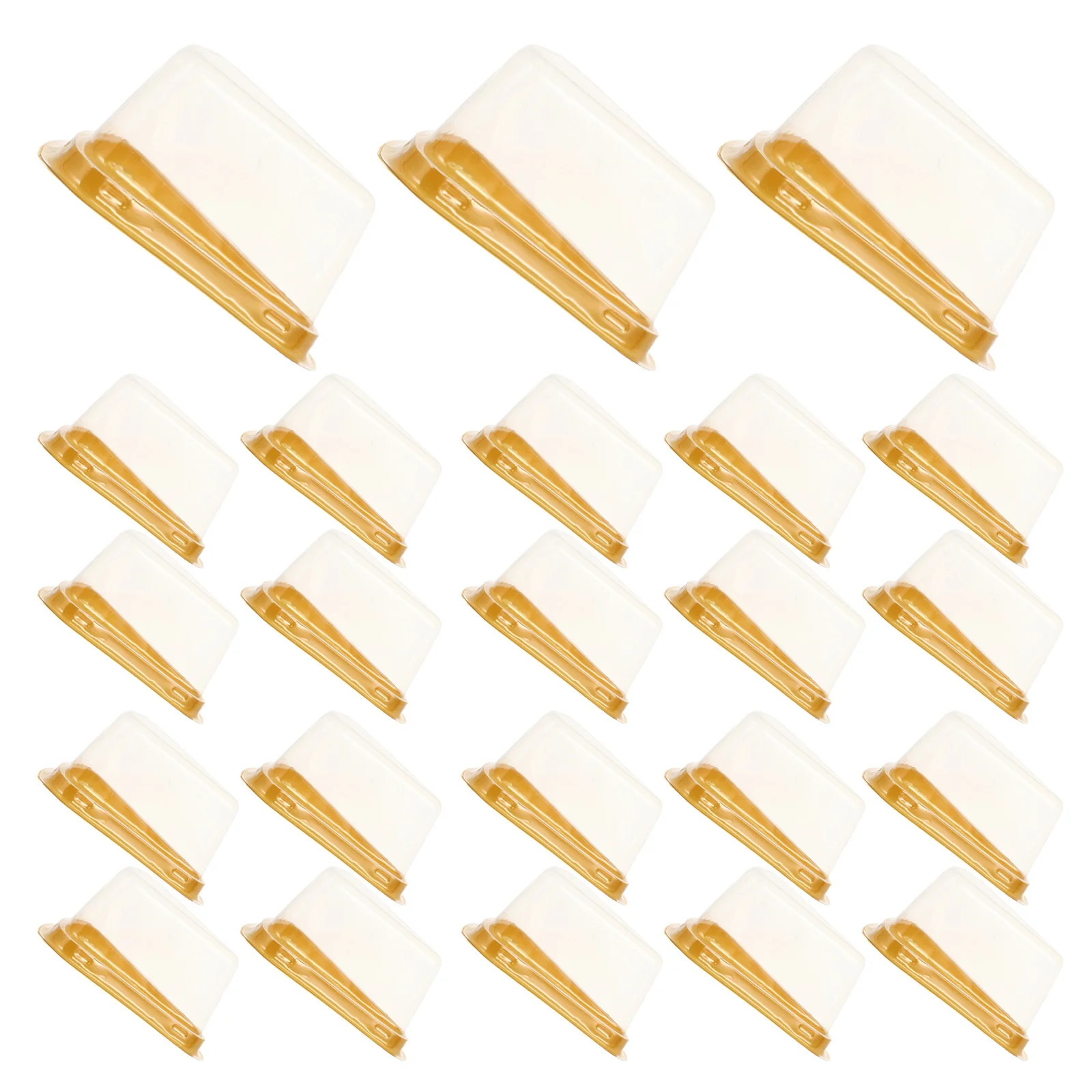 

100pcs Cake Box Triangle Transparent Food Grade Pet Non-Slip Base Cupcake Container For Mousse Cheesecake Dessert Bakery