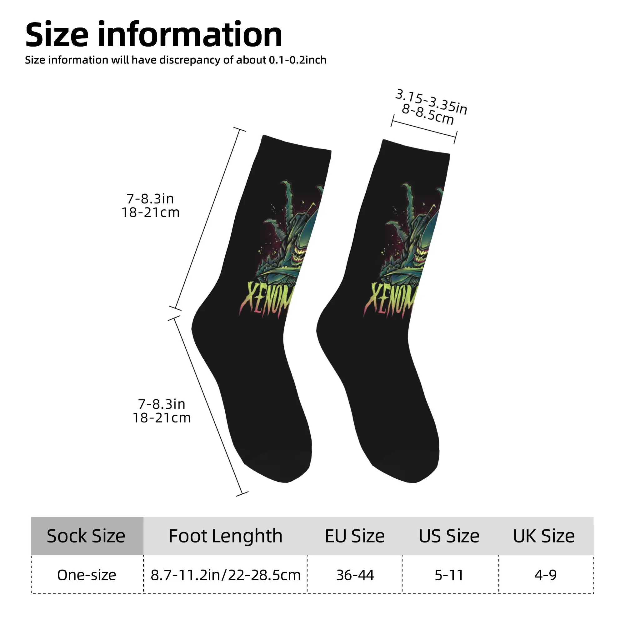 Xenomorph ソックス原宿高品質ストッキングオールシーズンロングソックスアクセサリーユニセックスクリスマスギフト