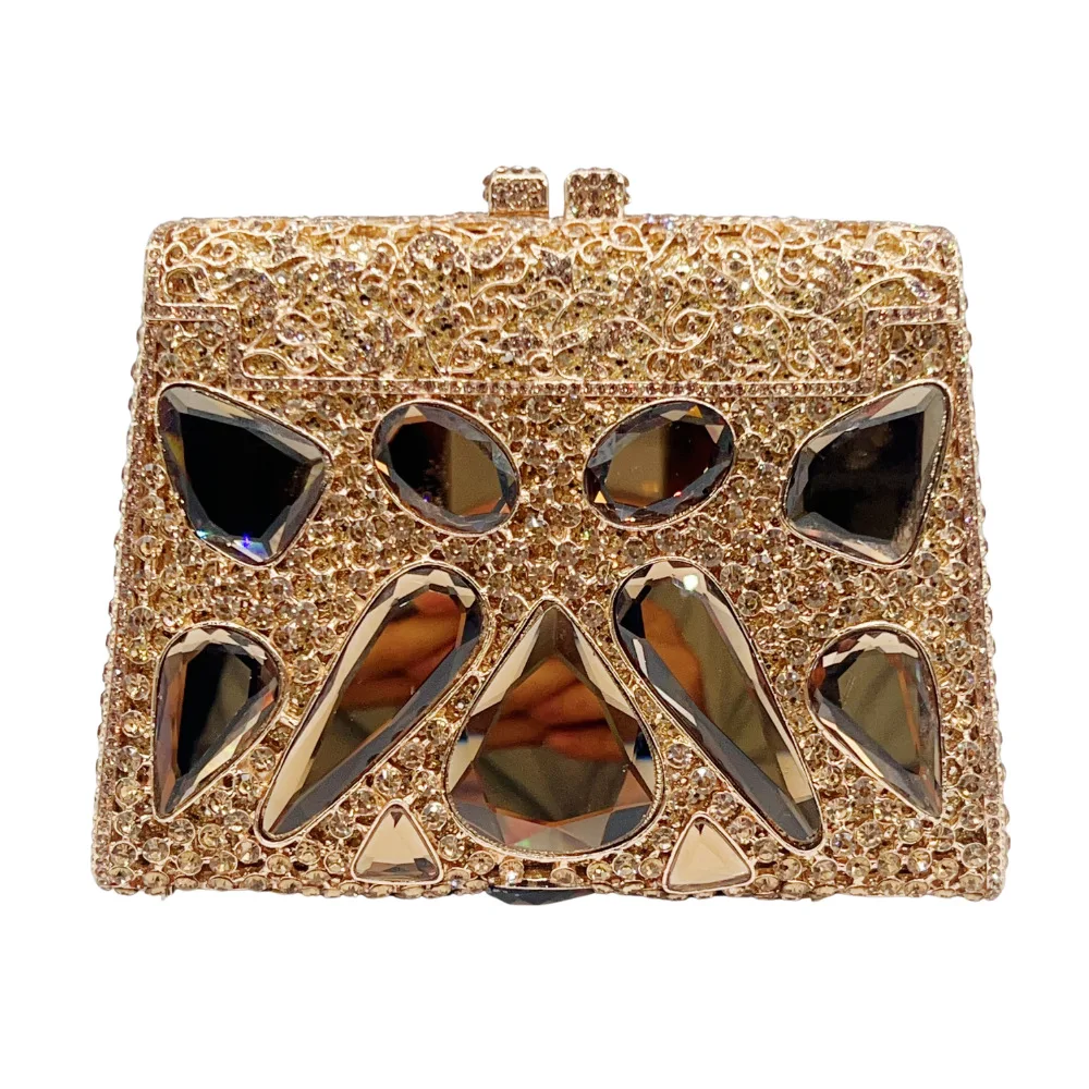 

Dinner bag Party banquet glass diamond clutch women's bag