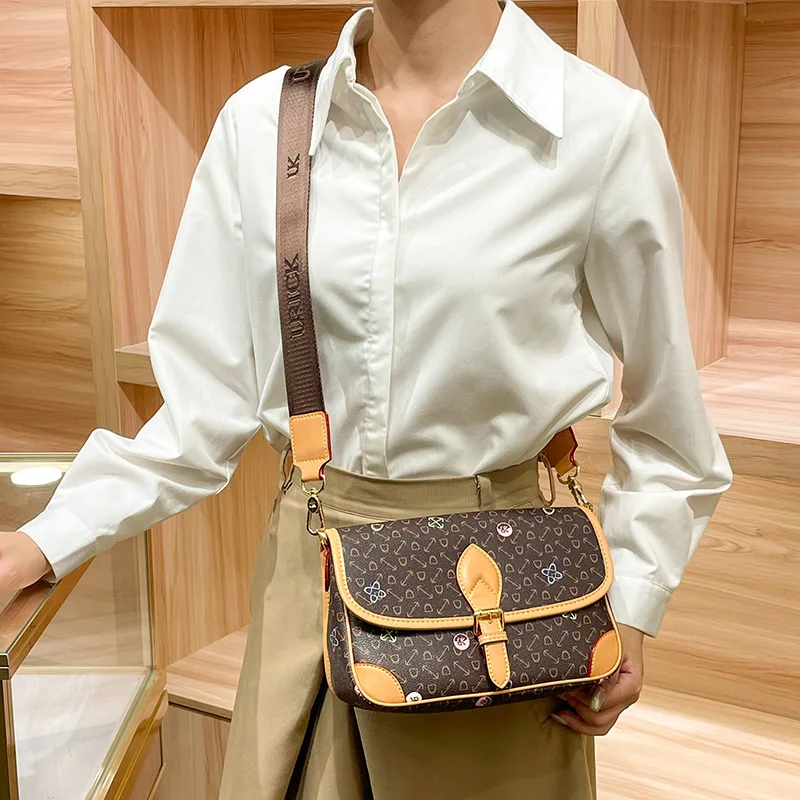 

Элегантная сумка через плечо, высококачественная кожаная сумка класса люкс, популярная классическая винтажная повседневная сумка, простой модный дизайн, женская сумка