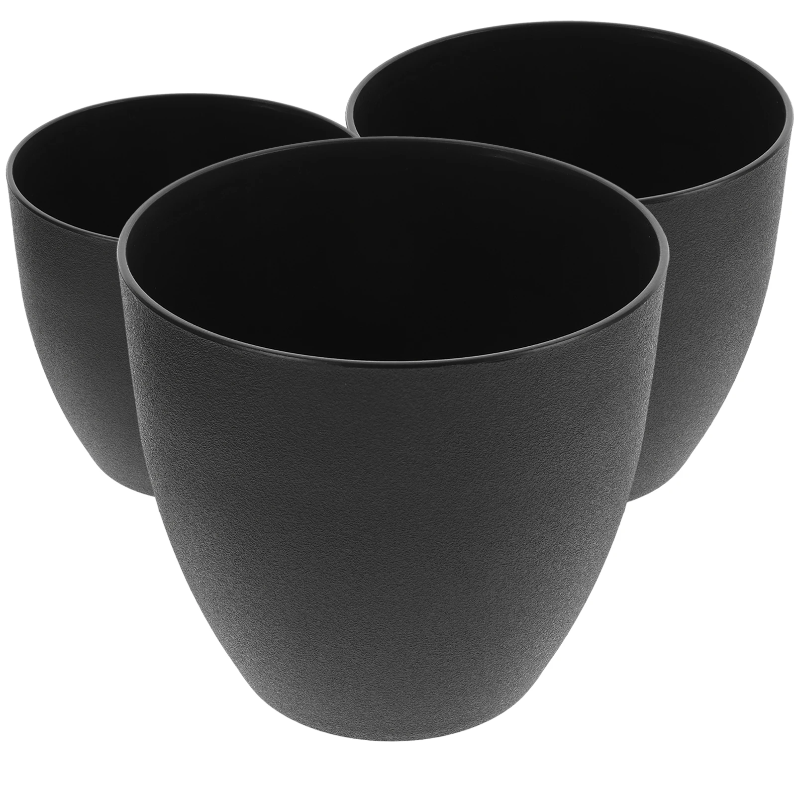

3 Pcs Faux Stone Flower Pot Large Plastic Planter Nursery Garden Planting Tools Multipurpose Succulent Pots Drainage Holes
