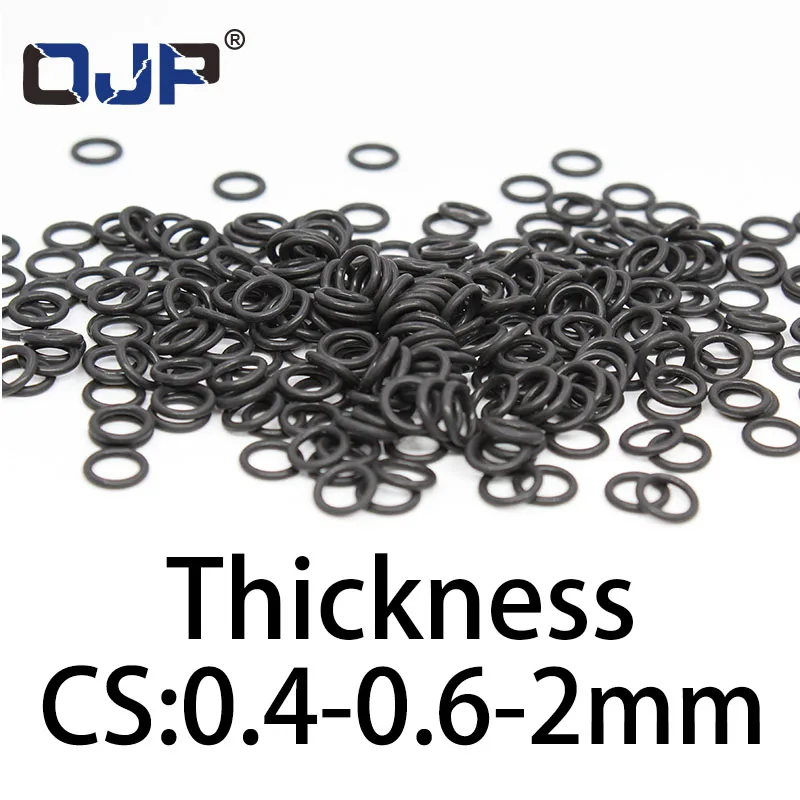 O-ring thickness 0.4/0.6/2mm CS NBR Nitrile sealing temperature resistant gasket rubber ring complete in specifications