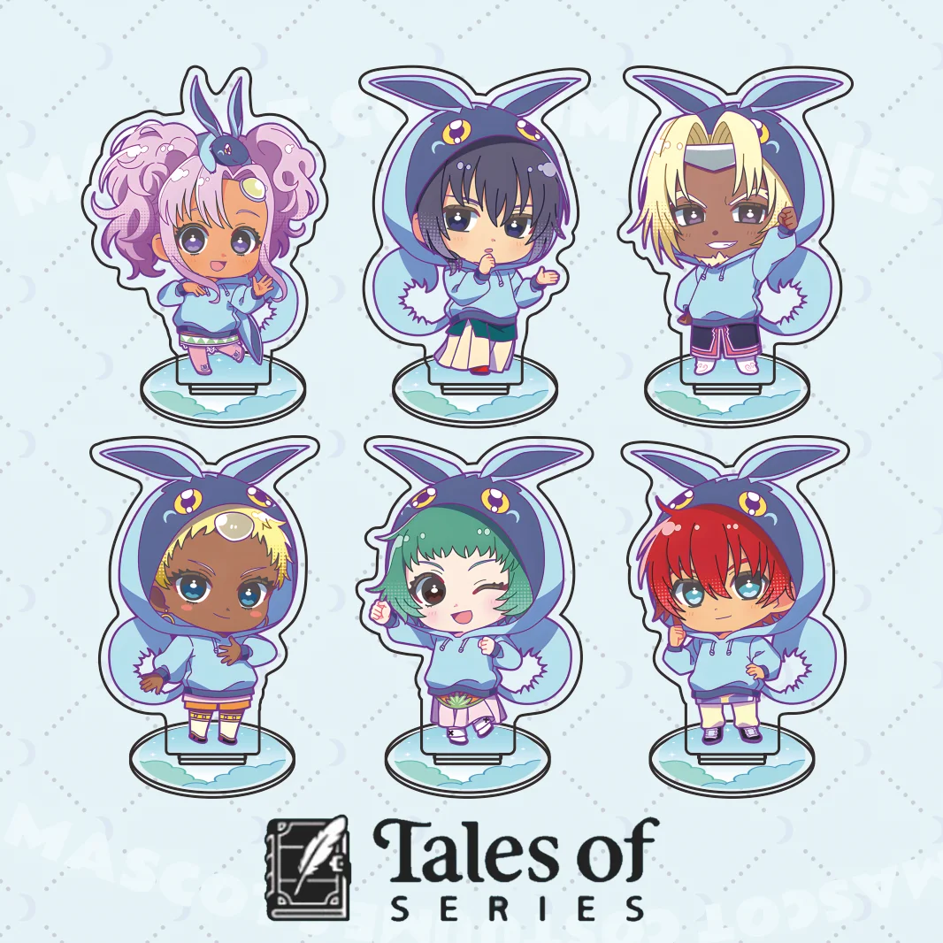 New Anime Tales of Series Mascot Costume Hood Eleanor Velvet Sorey Mikleo Acrylic Stand Keychain Cute Q Version Desk Decor
