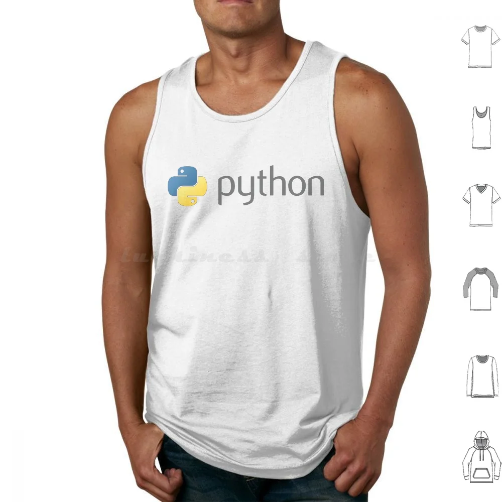 Python Tank Tops Print Cotton Python Django Flask Programming Web Dev Script Scripting Developer Development Devops Code