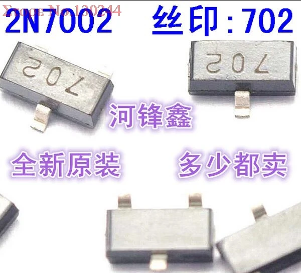 100pcs/lot 2N7002LT1G 2N7002 MMBT7002 7002 702 N-Channel MOSFET N-CH SOT-23 SMD In Stock