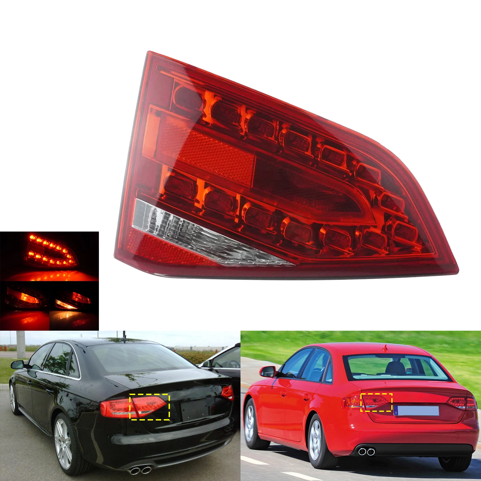 

For Audi A4 B8 Saloon 2009-12 LED Inner Rear Tail Light Lamp Passenger Side N/S