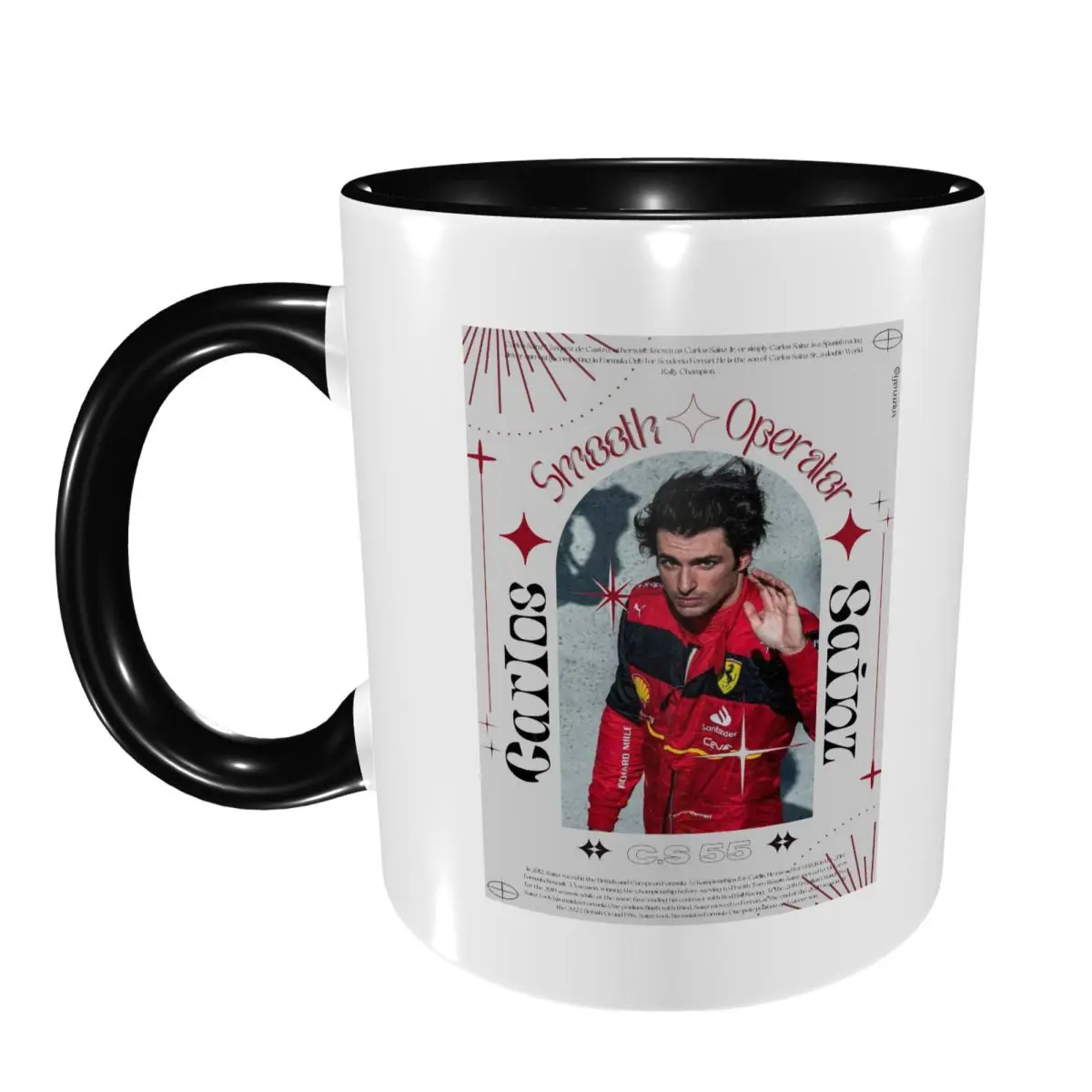 Carlos Sainz Eras Tour 2025 Mug Funny Ceramic Coffee Cups Tea Mugs Milk Cup Drinkware Gift for Woman Man