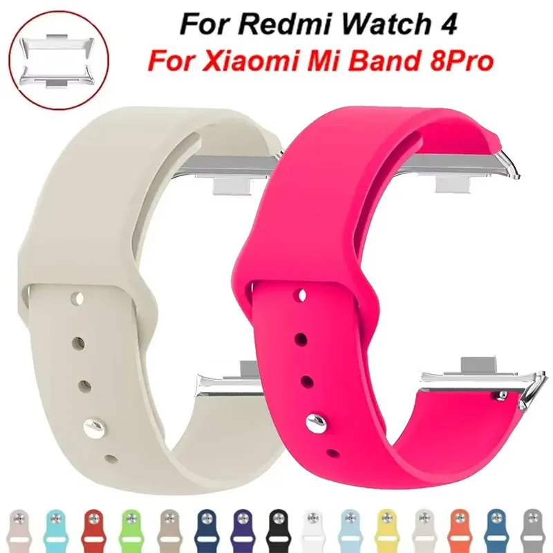 Soft Silicone Watchbands for Redmi watch 4 strap SmartWatch WristBand Sport correa Bracelet for xiaomi mi band 8 pro Accessories