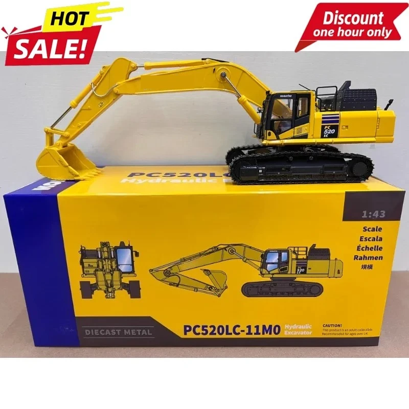 

Новинка 2024 года для экскаватора Komatsu KOMATSU PC520LC-11M0, модель инженерного автомобиля из сплава 1:43