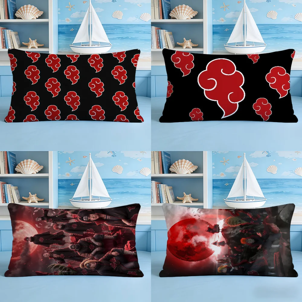 A-Akatsuki N-NARUTOS Cushion Cover Rectangle Decorative Long Pillow Cases Sofa Bench Bedroom Chair LivingRoom