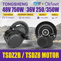 Mid Drive Ebike Kit Tongsheng TSDZ2B TSDZ8 Motor 36V 250W 350W 48V 750W Motor Electric Bicycle Ebike Conversion Kit VLCD5 DFL11