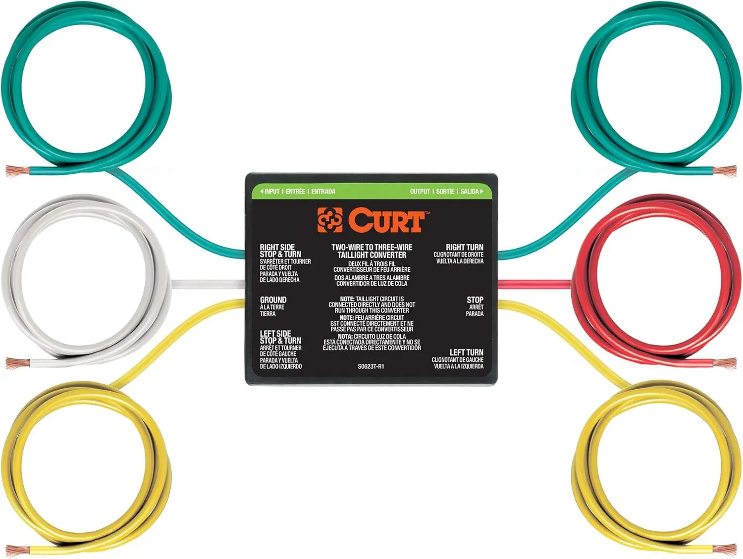 

56196 2-to-3-Wire Splice-in Trailer Tail Light Converter for RV Dinghy Towing