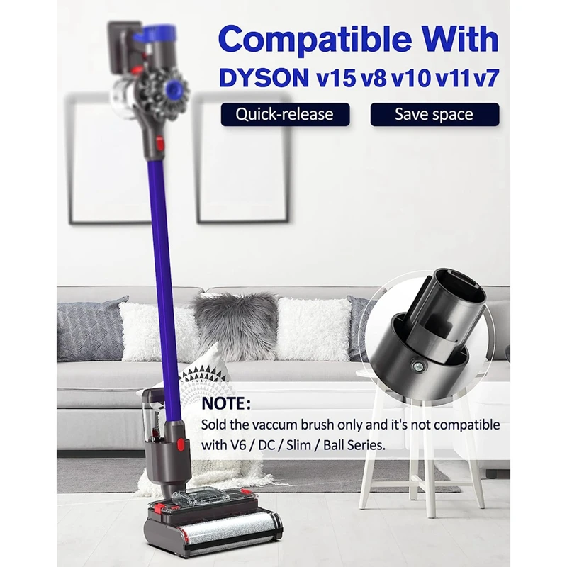 For Dyson V15 V8 V7 V10 V11 Vacuum Cleaner Electric Wet Dry Mopping Head Automatic Cleaning Roller Brush For Hard Floor