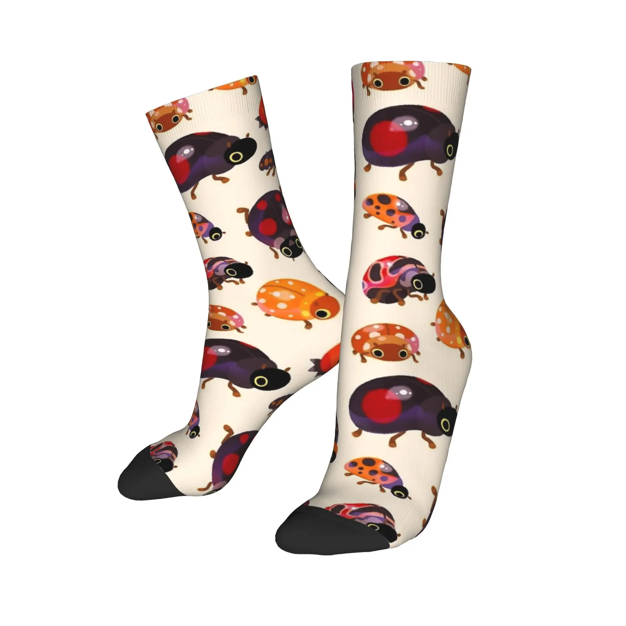 Lady beetles Insects Socks  Non-Slip Stockings Men Breathable Running Sports Socks Winter Gothic Design Socks