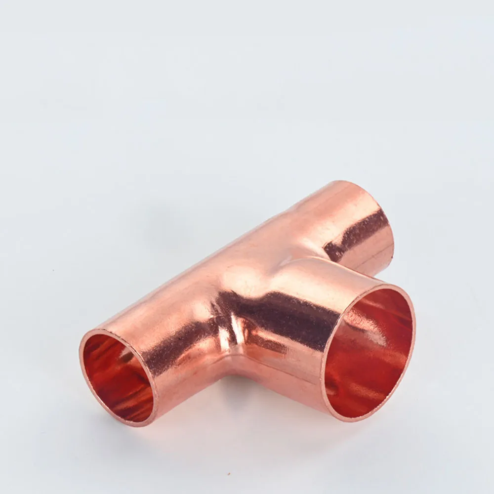 6.35-67mm Medium-Large TP2 Reducing Copper T Tee Inner Diameter Refrigeration Water Pipe Fitting Connector Plumbing Repair