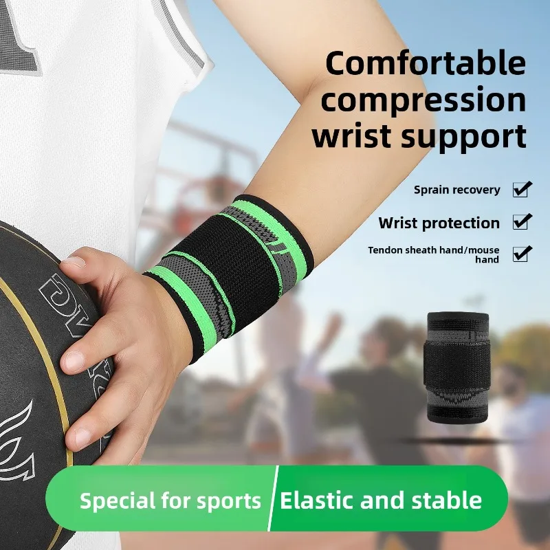 Men Women Outdoor Sports Bandages Wrist Guards Tendon Sheath Anti Sprain Weightlifting Fitness Breathable Elastic Protection