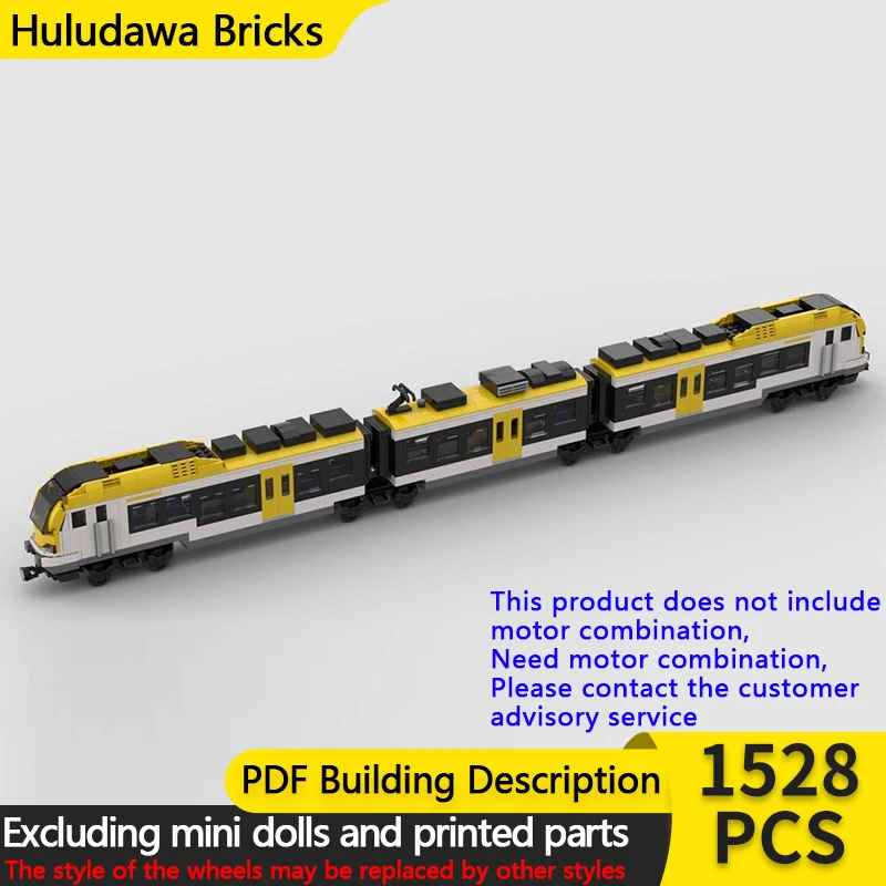 

City Car Model MOC Building Bricks FLIRT 3 Regional EMU Train Modular Technology Children Holiday Gifts Assemble Toys Suit
