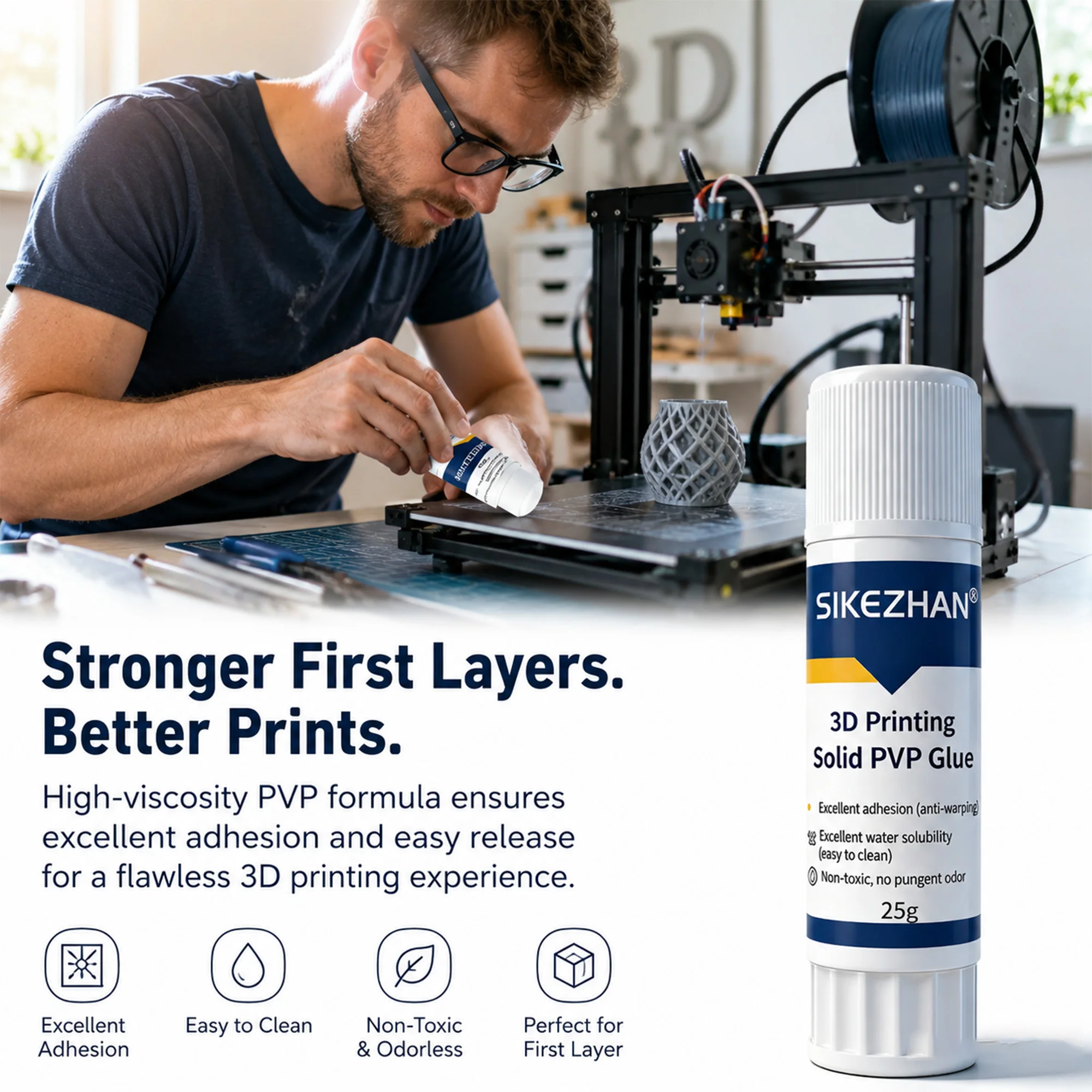

SIKEZHAN Glue Stick Special Non-toxic Washable 25g For 3D Printer Hotbed Parts and Accessories Impresora 3D