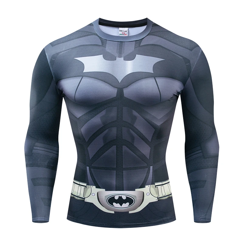 2021 New Nightwing 3D Printed T-shirts Men Long Sleeve Cosplay Costume Fitness Clothing Male Tops Halloween Costumes For Men Pri