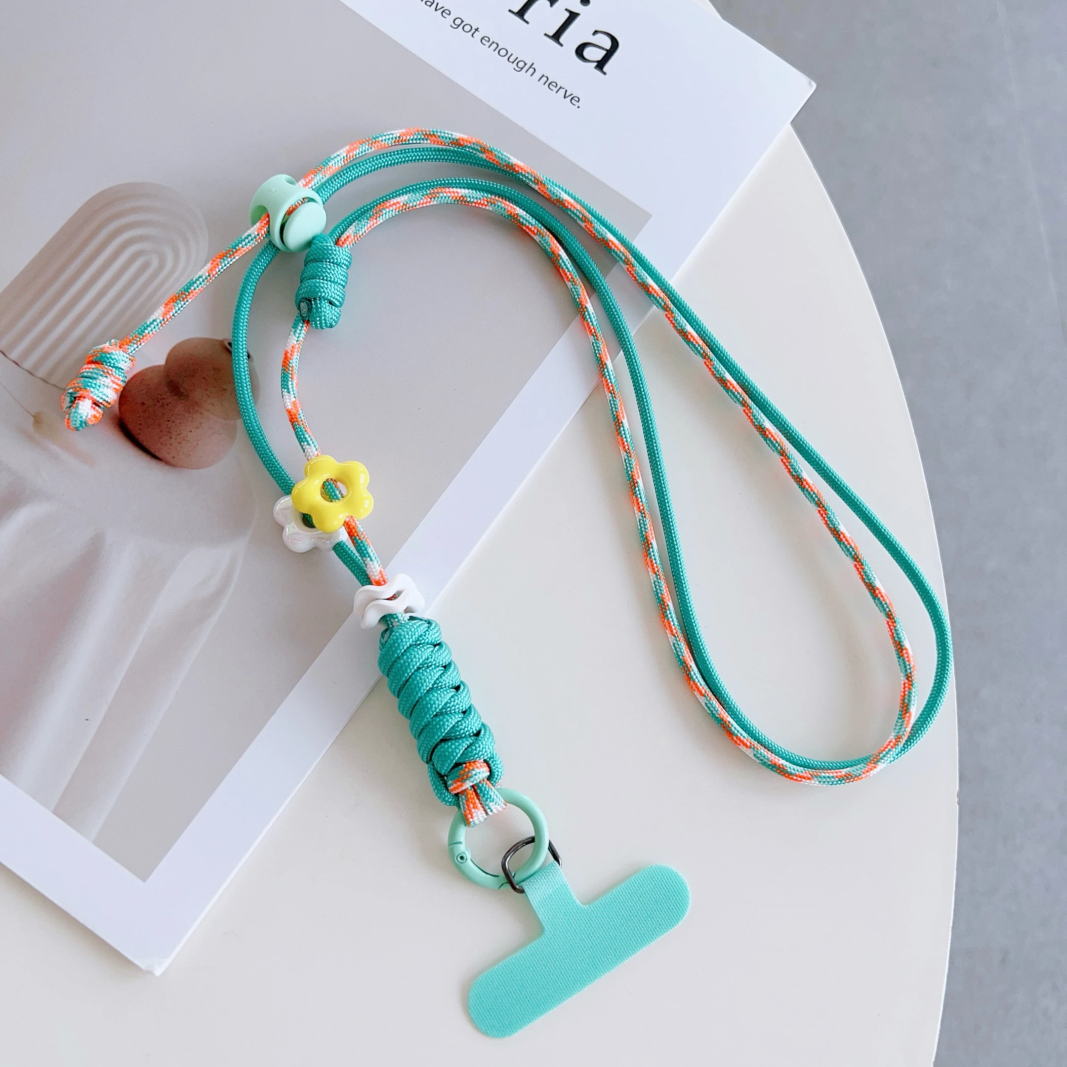 

Multi-Functional Mobile Phone Universal Lanyard, Bilateral Adjustable Crossbody Long Rope, Neck Lanyard, Dopamine Pendant