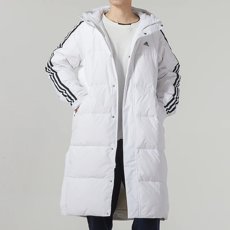 أديداس (أديداس) سترة رجالية شتوية نمط جديد دافئ 600 ملء منتصف طول أسفل سترة في الهواء الطلق يندبروف مقنعين ملابس رياضية It8713